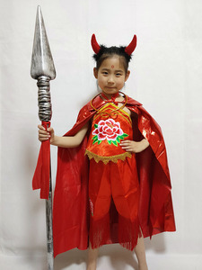 儿童红孩儿演出服头饰西游记牛魔王铁扇公主妖精妖怪小妖服装道具