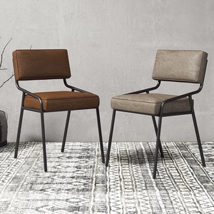 美式工业风loft椅设计师创意个性复古家具铁椅咖啡厅休闲靠背餐椅