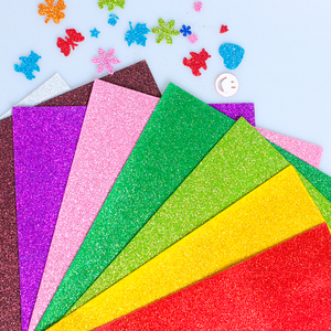 彩色金粉亮片海绵纸 加厚eva闪光泡沫纸带背胶 金葱纸手工diy材料