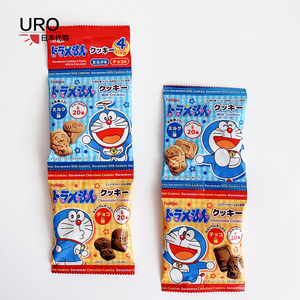 日本北陆制果儿童机器猫卡通造型曲奇饼干牛奶巧克力味宝宝辅食