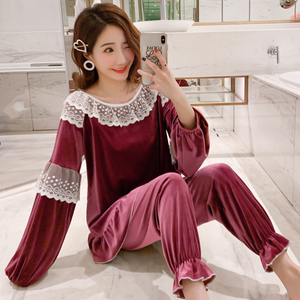 000人付款天猫洋气妈妈秋装运动服套装2019新款中老年女装春秋金丝绒