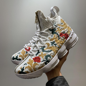 nike 詹姆斯 lebron 15 lbj15 kith 联名 白花卉 拉链 aj3936 100