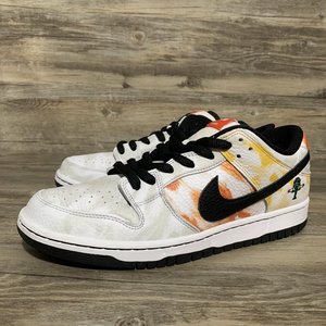 45.5码 耐克 nike dunk sb low 黑白扎染 外星人 bq6832-101