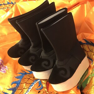 佛教用品佛堂绣品娘娘帽鞋龙袍娘娘衣佛像神明高帮靴鞋