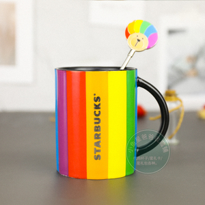 彩虹星巴克杯子