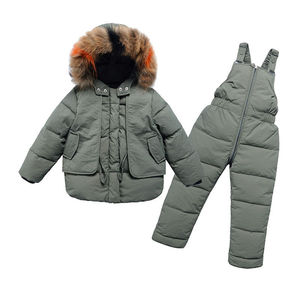 宝宝羽绒服套装1-5岁男童女童加厚保暖冬款儿童婴儿背带韩版外套