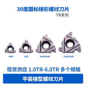 数控T型螺纹刀头3.0 2.0TR内30°梯形螺纹车刀片内孔牙刀片不锈钢