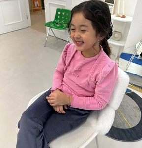 2023冬季韩国代购正品童装Lydia女童时尚公主长袖粉色打底衫T恤