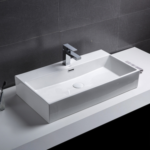 简约陶瓷台上盆卫生间洗手盆阳台方形洗面盆一米方形洗脸盆大尺寸