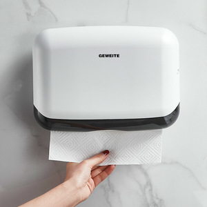 酒店擦手纸盒壁挂式免打孔卫生间纸巾盒厕所抽纸盒洗手间干手纸盒