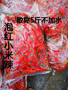 重庆特产四川泡红小米辣农家泡椒泡朝天椒 散称不加水5斤真空包装