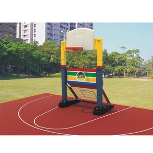 幼儿园儿童户外体育设施多功能组合篮球架足球门进口环保塑料升降