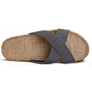 90硕牌旗舰店天猫硕牌亚麻拖鞋春秋男士超大码季居家防滑家居室内