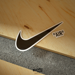 大飞车贴 赞助商 运动品牌对勾air贴纸 空军 反光遮挡划痕贴花