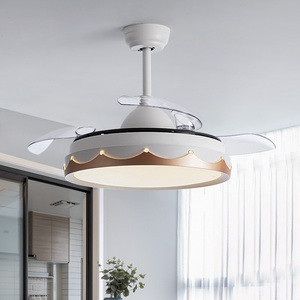 餐厅隐形风扇吊灯静音轻奢吸顶吊扇灯家用客厅卧室带电风扇灯一体