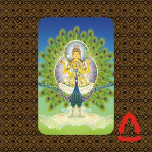 大金曜孔雀明王佛母  护身卡小唐卡佛卡