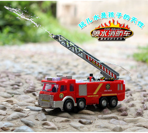 消防员山姆玩具 大号消防车电动万向音乐救火车模型喷水玩具洒水