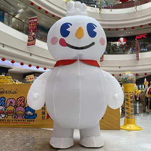 定制蜜雪冰城雪王气模充气行走卡通公仔人偶奶茶店开业活动吉祥物