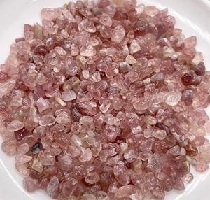 000人付款淘宝天然草莓晶原石摆件绿草莓晶水晶矿石标本鱼缸花盆造景