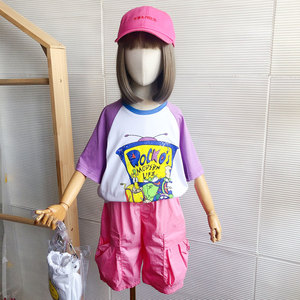 00京都小丸子淘宝大e小e童装男女童t恤2021夏装新款中大童韩版奶牛