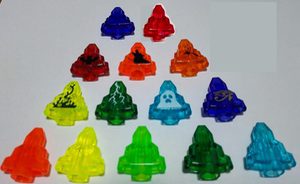 lego 乐高零件10178水晶石月亮石积木多色多图案塑料接装积木玩具