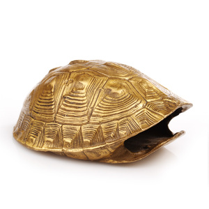 纯铜铜占卜龟壳三枚古铜钱占卦周易风水用品六爻铜乌龟壳大小摇卦