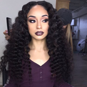 欧美女长发非洲小卷假发中分爆炸头化纤发哑光高温丝蓬松长卷发