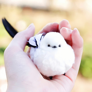 「木子手作」肥啾山雀 羊毛毡diy材料包北长尾山雀灰雀毛线钥匙扣