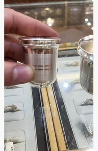 印度圣地产微型纯银带盖供水杯 工艺摆件 神坛布置精品 现货！！