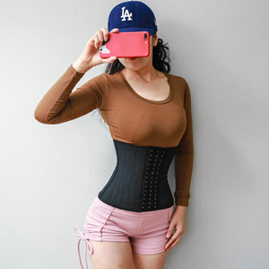 强支撑25钢骨卡戴珊运动透气束腰塑身衣女腰封收腹塑型健身束腹带