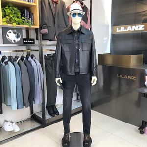 利郎品牌男装专柜正品22新款秋季高端绵羊皮衣夹克男22qzp0031y
