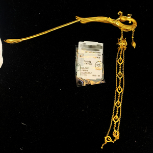 00吃西瓜拌白糖淘宝克减110周大福凤钗凤簪金钗金簪足金黄金发饰