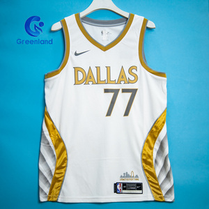 耐克nike nba 东契奇独行侠队77号白金城市限定sw球衣 cn1723-101