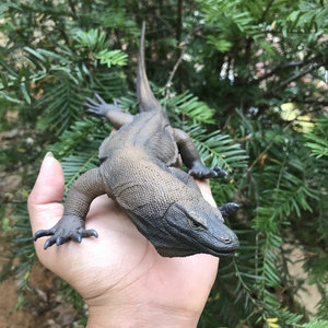 正版散货 海洋堂仿真动物 科莫多巨蜥 四肢可动蜥蜴手办模型摆件