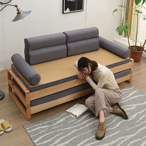 实木沙发床小户型客厅多功能两用床现代简约折叠榻榻米单人双人床