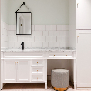 沐匠定制浴室柜组合洗脸化妆台一体现代简约轻奢洗漱台梳妆台落地