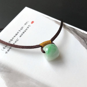 天然翡翠果绿路路通吊坠缅甸玉石a货好运珠挂件算盘珠男女款单颗