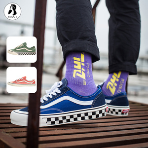 金小姐vans正品海军蓝棋盘格style 36 sf低帮男女板鞋vn0a5hff2z0