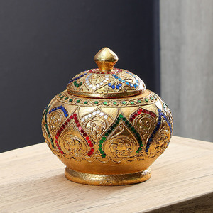 异丽东南亚风格工艺品收纳摆件泰国特色客厅茶几酒柜玄关泰式装饰