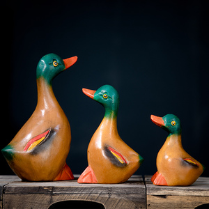 木雕鸭子