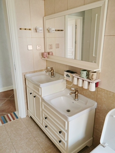 高低双盆儿童亲子浴室柜子母洗脸盆洗手池洗漱台盆柜组合落地母子