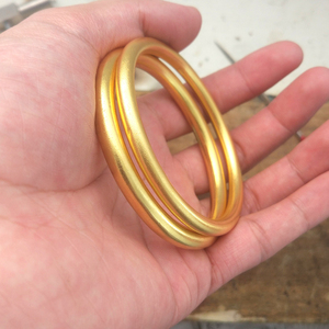 新款黄金手镯女9999纯金足金包银传承古法金素圈实心黄金镯子40克