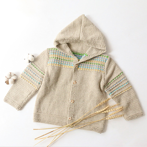 圣诞节款撞色连帽单排扣开衫女慵懒风减龄棒针加厚毛衣外套0人付款