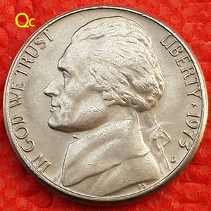 钱币美国5美分1973年杰斐逊总统币硬币蒙蒂塞洛庄园 保证真品