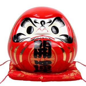 开运必胜达摩蛋摆件摆设 日本料理寿司店陶瓷储蓄罐装饰品招财猫