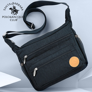 圣大保罗polo男包斜挎包帆布单肩包休闲大容量男士挎包牛津布背包