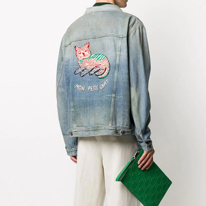 【deluxe】gucci古奇 21fw 小猫刺绣 男牛仔夹克外套 631186xdbgs