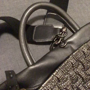 大特价helianthus编织纹双肩包拎包男女礼物质感蓝灰色