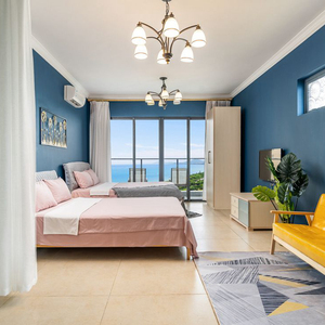 三亚湾兰海花园三期酒店式公寓民宿海景一居室双床房家庭公寓亲子0人