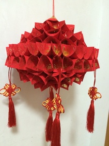 新年中秋《特大号》纯手工红包灯笼 亲子手工灯笼 儿童diy成品